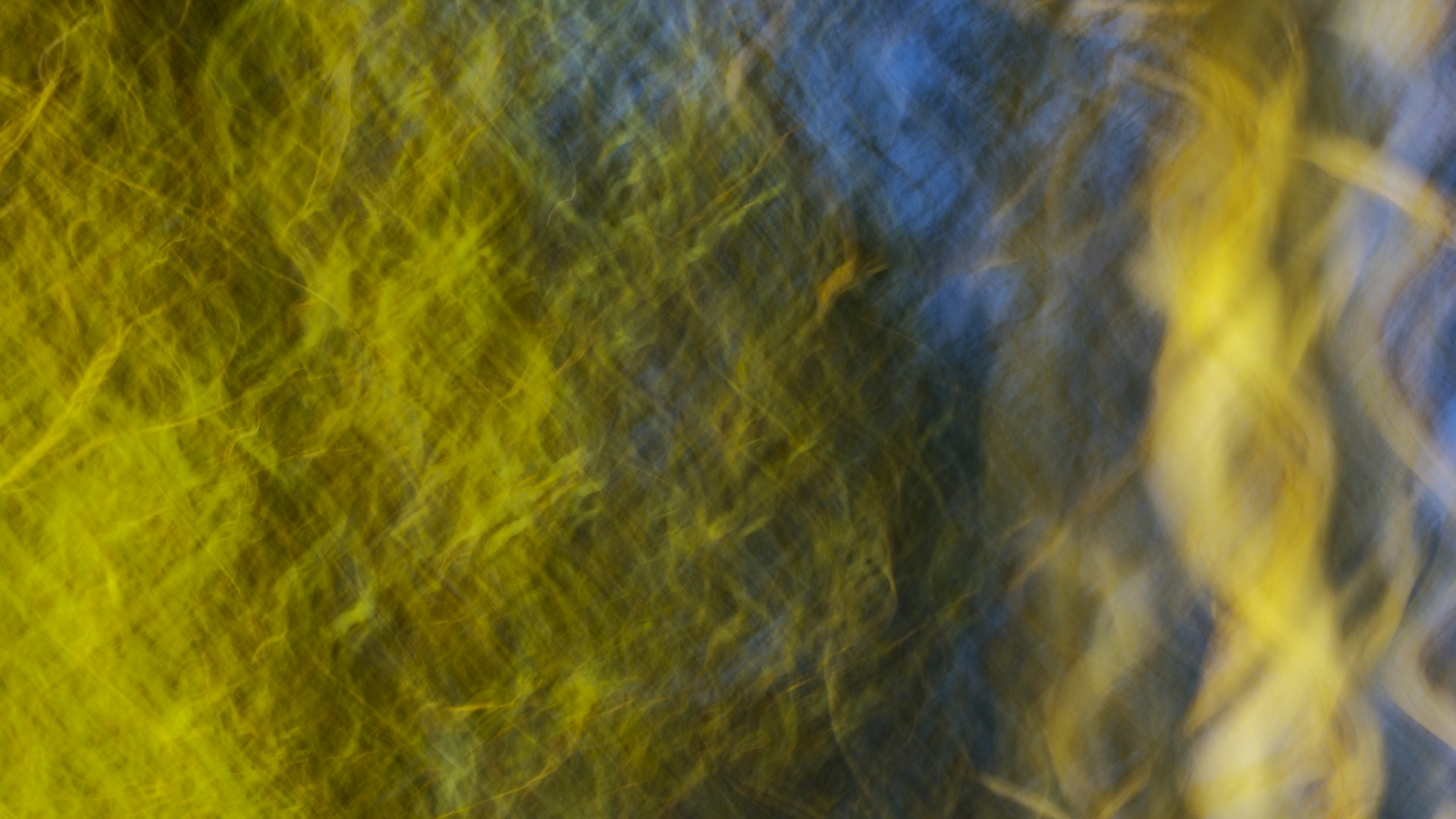 Yellow and blue abstract strokes create a blur.